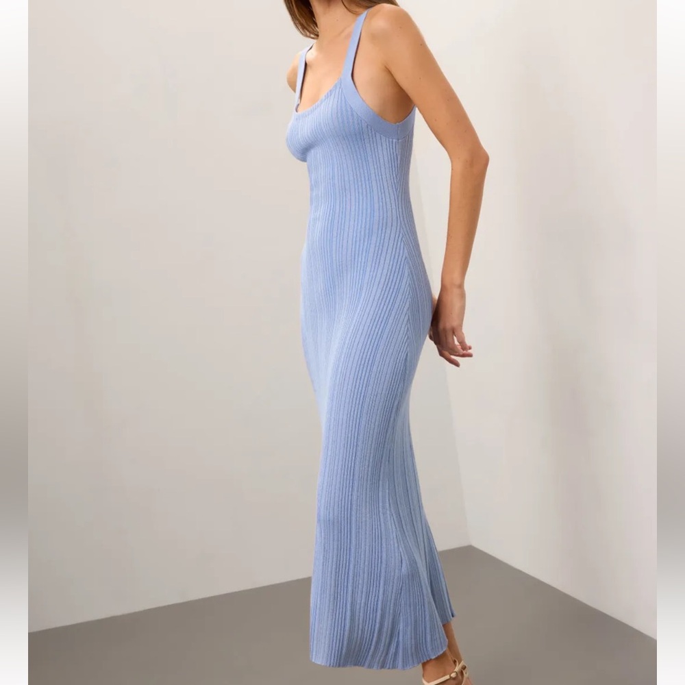 MAJESTIC FILATURES Blue Knit Tank Dress